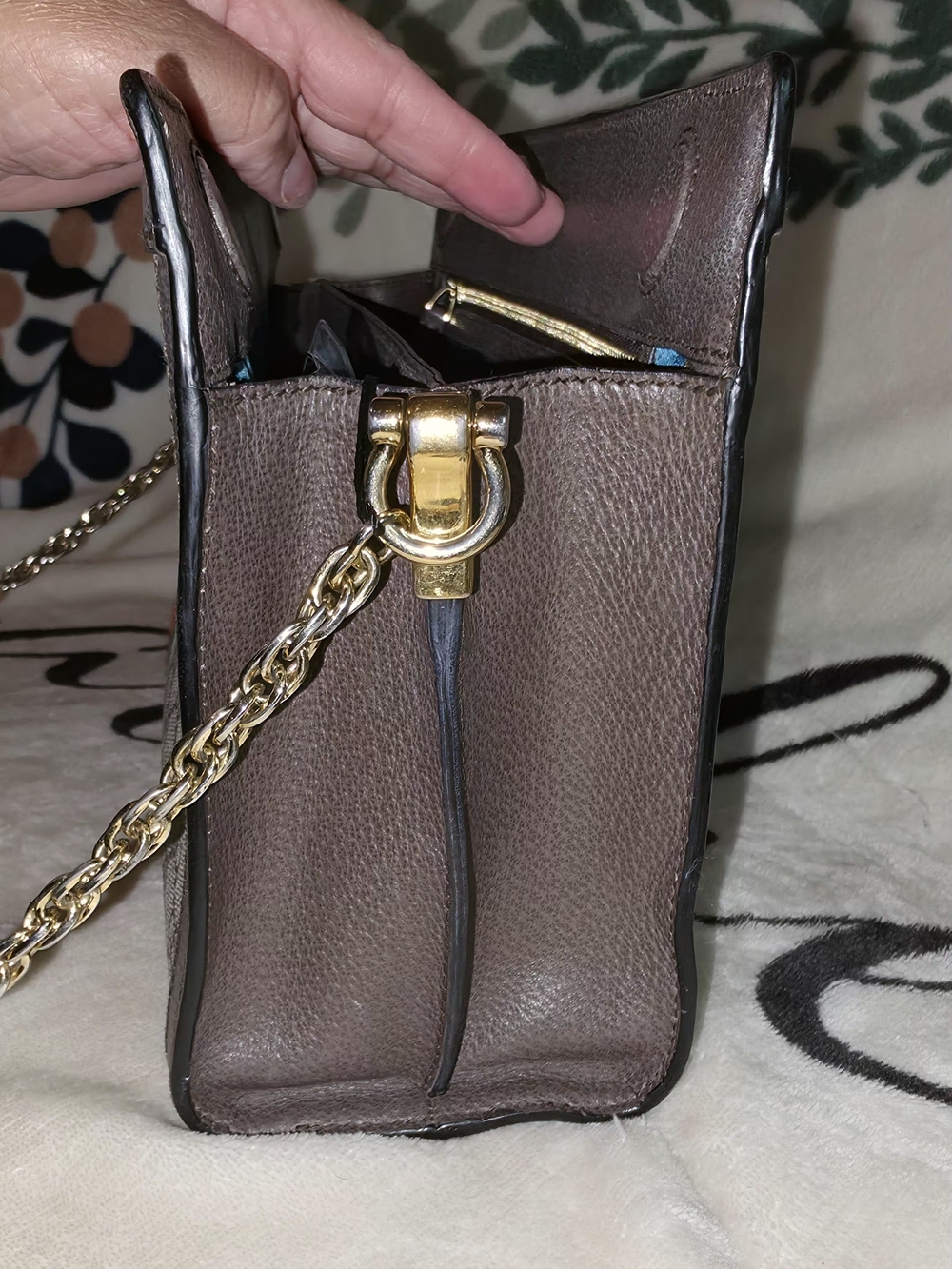 💯 Authentic Gucci Brown GG Supreme Canvas Ophidia Shoulder Bag Medium(Free COA) - Picture 13 of 16